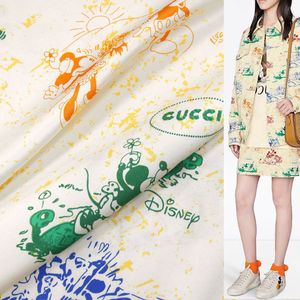 Шелковый сатин с эластаном Gucci x Disney, цвет Мультицвет