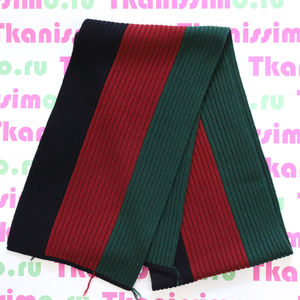 Шерстяной шарф 180х24 см Gucci web , цвет Красный