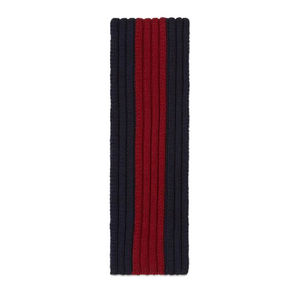 Шерстяной шарф 180х24 см Gucci web , цвет Синий