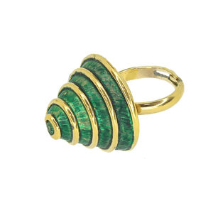 Винтажное кольцо Boucher размер 16.5-17.5, цвет Зеленый