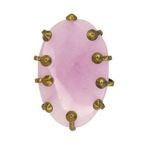 Винтажное кольцо Jan Mickaels с агатом размер 16.5-18, цвет Розовый