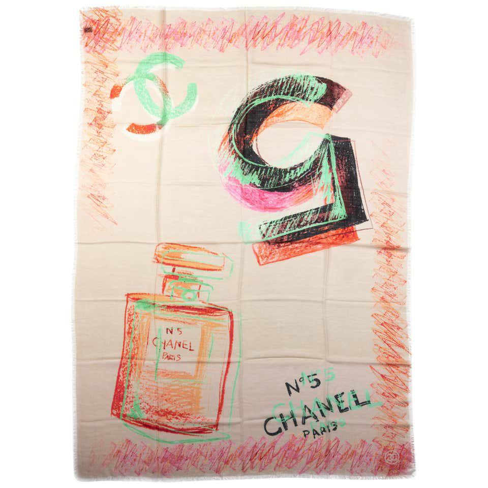 Кашемировый палантин Chanel 150Х196 см, цвет Мультицвет, фото 3