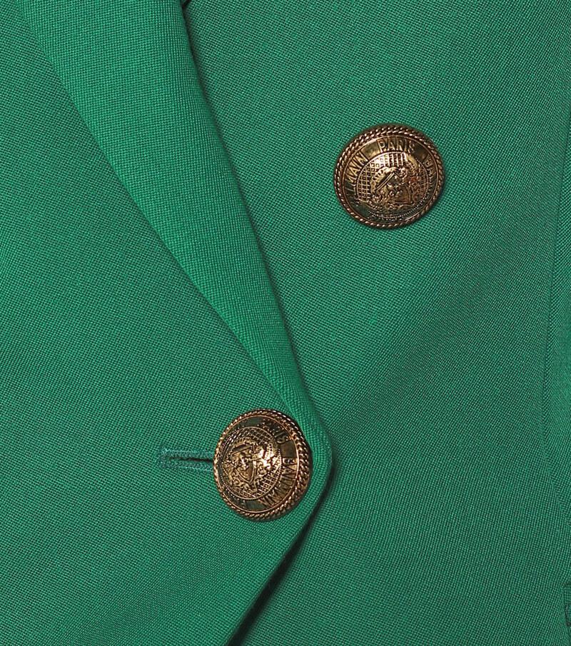 Биэластичная шерстяная ткань Balmain , цвет Зеленый, фото 3