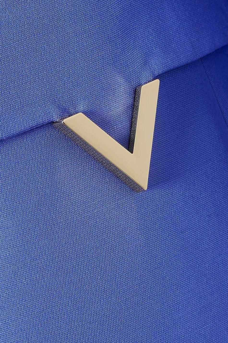 Шелковый жаккард Valentino, цвет Синий, фото 3